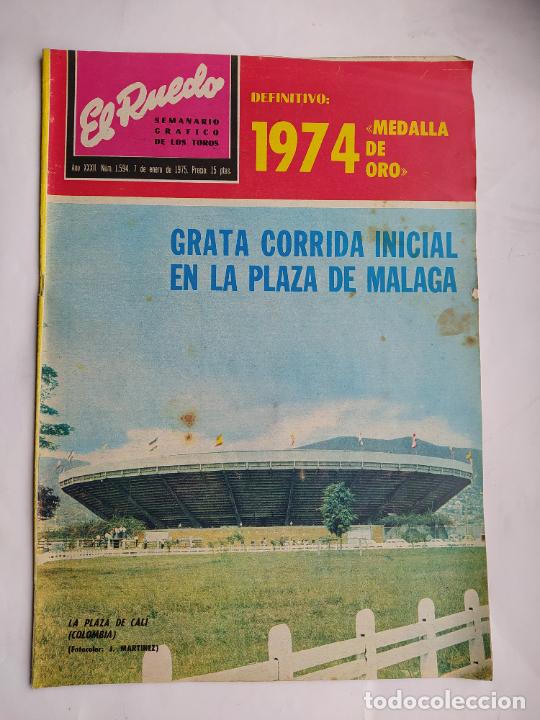 Stierkampf: REVISTA EL RUEDO. A&Ntilde;O XXXII. N&ordm; 1594. 7 ENERO 1975. GRATA CORRIDA INICIAL PLAZA DE MALAGA. TDK289B