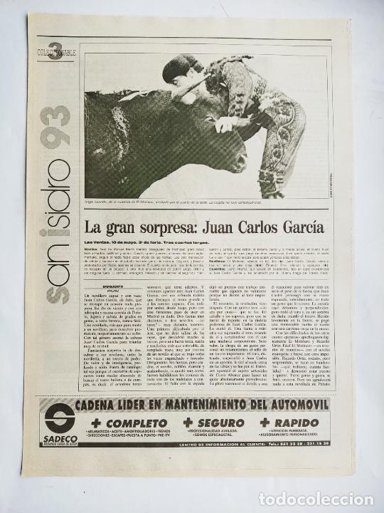 Tauromaquia: DIARIO 16 TOROS. FERIA DE SAN ISIDRO '93. COLECCIONABLE N&ordm; 3. 12 MAYO 1993. TDK289B