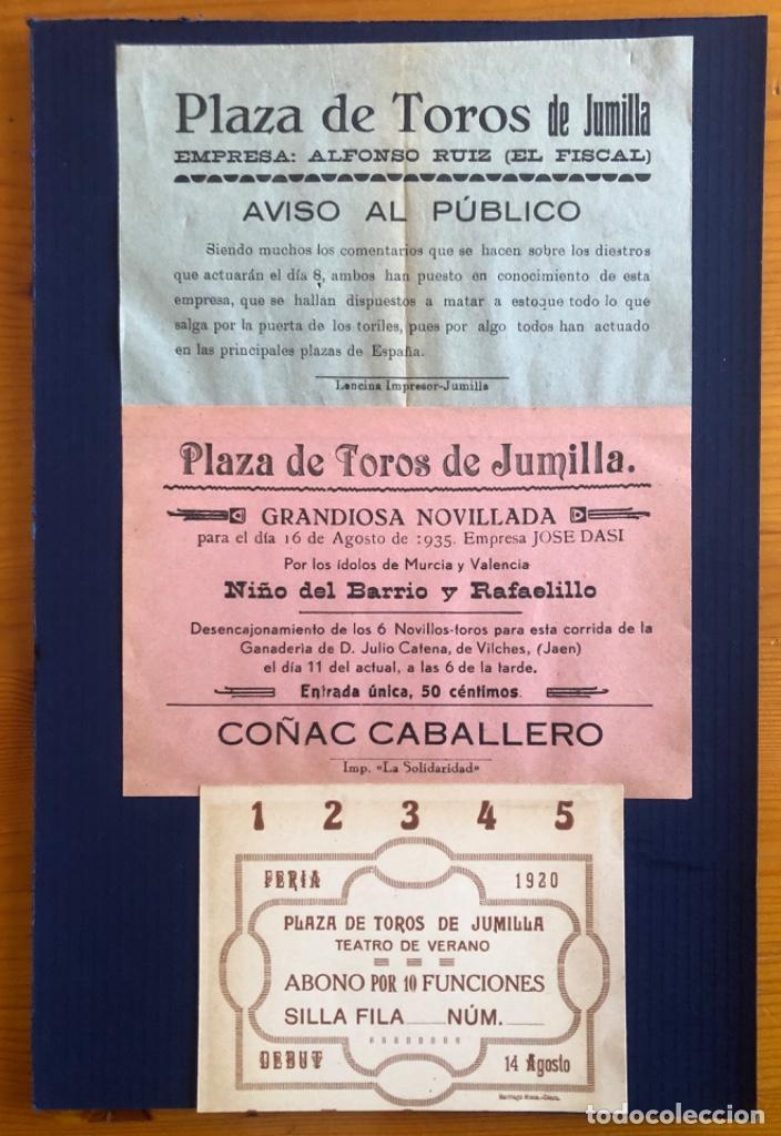 Tauromaquia: JUMILLA- MURCIA- TOROS 1920- 1935