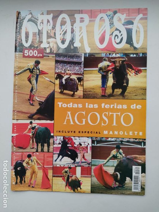 Stierkampf: 6 TOROS 6. REVISTA DE ACTUALIDAD TAURINA N&ordm; 165. 26 DE AGOSTO DE 1997. ESPECIAL MANOLETE. TDKC95