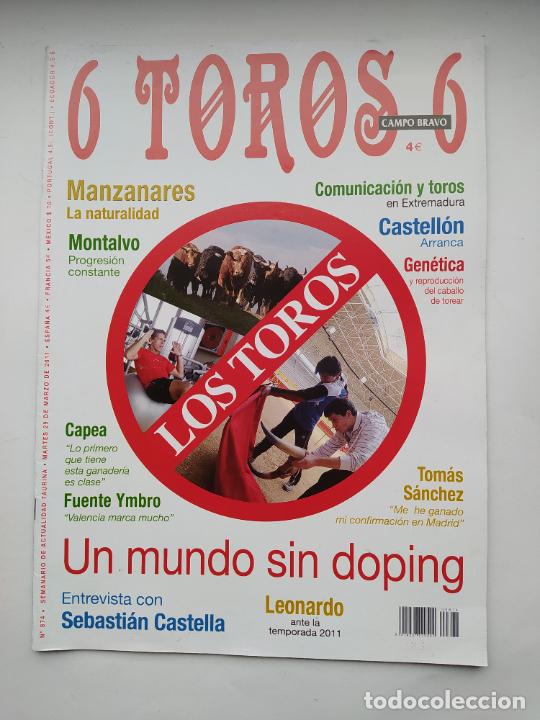 Stierkampf: 6 TOROS 6. N&ordm; 874 SEMANARIO DE ACTUALIDAD TAURINA. 29 MARZO 2011. TOROS SIN DOPING. TDKC99