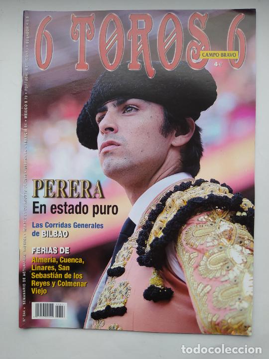 Stierkampf: 6 TOROS 6. N&ordm; 844 SEMANARIO DE ACTUALIDAD TAURINA. 31 AGOSTO 2010. PERERA ESTADO PURO. TDKC99