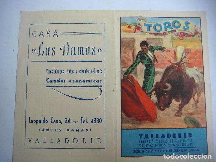 Tauromaquia: CARTEL DE FERIA PLAZA DE TOROS DE VALLADOLID SEPTIEMBRE 1950