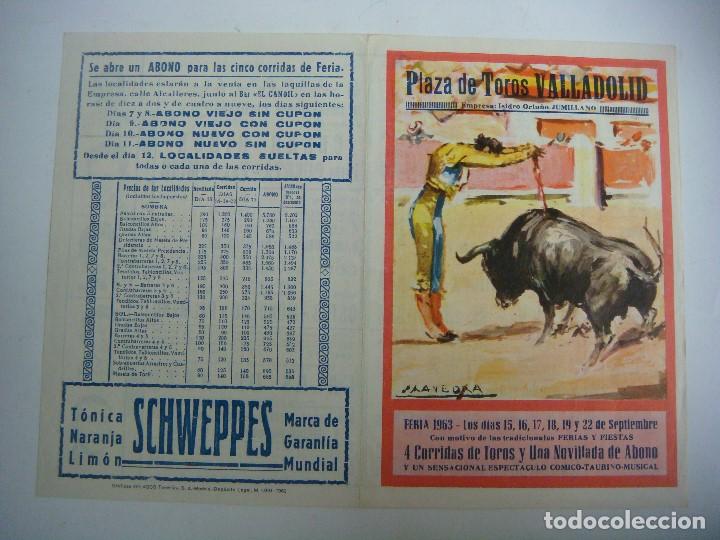 Tauromaquia: CARTEL DE FERIA PLAZA DE TOROS DE VALLADOLID SEPTIEMBRE A&Ntilde;O 1963
