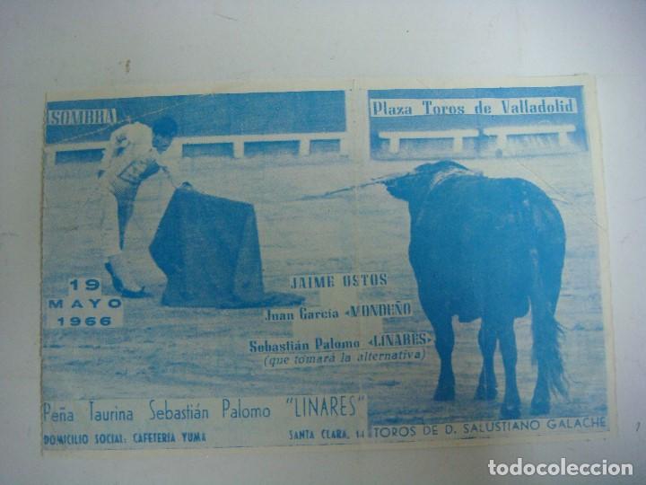 Stierkampf: ENTRADA TAURINA PLAZA DE TOROS DE VALLADOLID ALTERNATIVA SEBASTIAN PALOMO LINARES,CAJ-N&ordm;-29