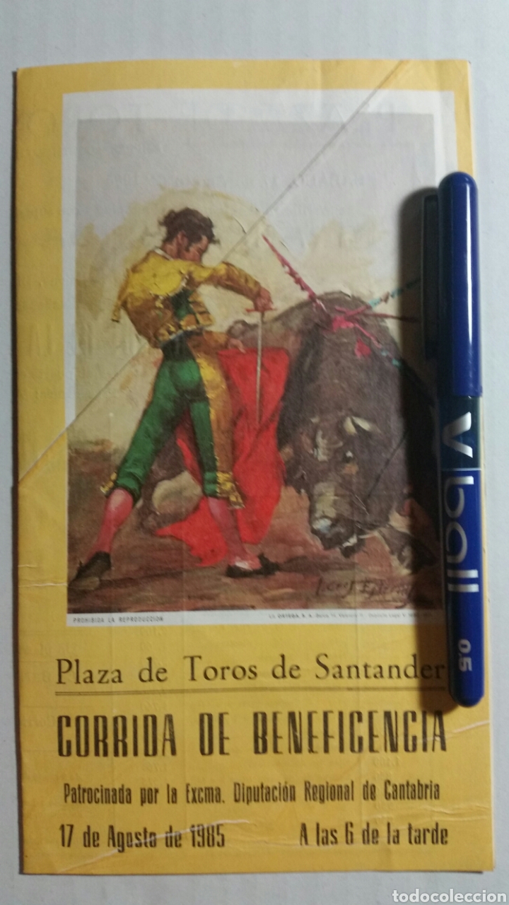 Tauromaquia: Programa de Toros Santander corrida de Beneficencia a&ntilde;o 1985 - Foto 1