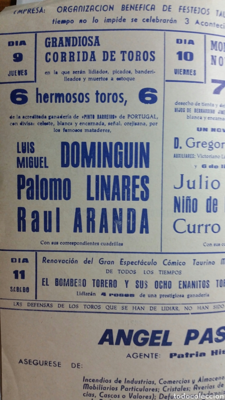 Tauromaquia: CALATAYUD Programa de Toros de mano a&ntilde;o 1971 - Foto 3