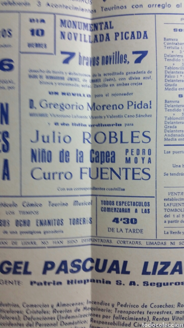 Tauromaquia: CALATAYUD Programa de Toros de mano a&ntilde;o 1971 - Foto 4