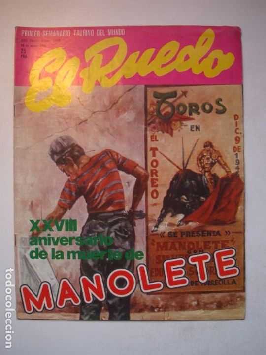 Tauromaquia: EL RUEDO. PRIMER SEMANARIO TAURINO DEL MUNDO - A&Ntilde;O XXXII N&Uacute;M. 1626 26 AGOSTO 1975 MANOLETE