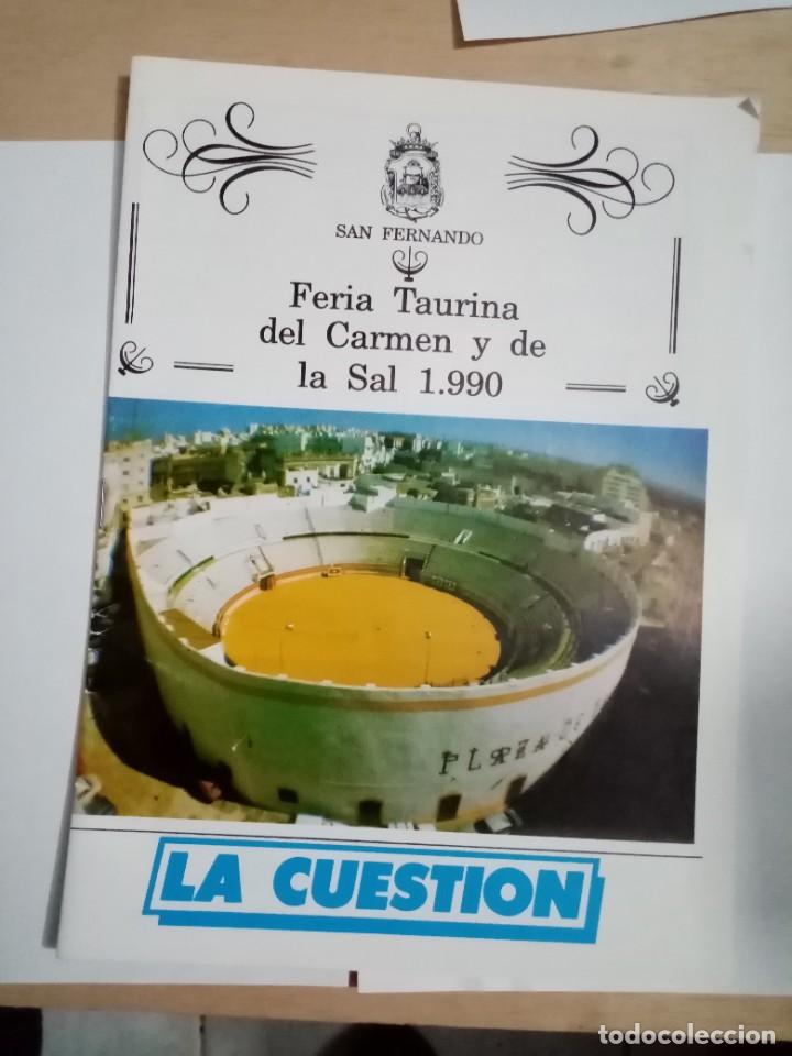 Tauromaquia: PROGRAMA. FERIA TAURINA DEL CARMEN Y DE LA SAL. 1990. - Foto 1