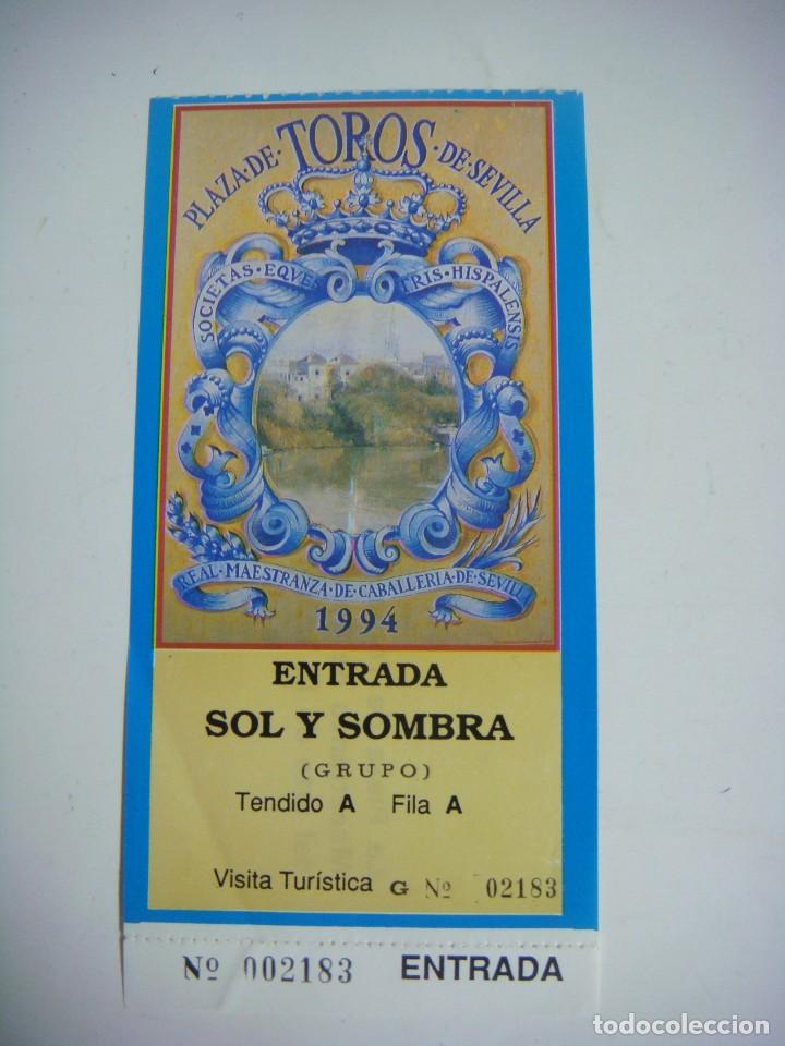 Tauromaquia: ENTRADA DE TOROS DE SEVILLA REAL MAESTRANZA A&Ntilde;O 1994 VISITA TURISTICA,CAJ-N&ordm;-29