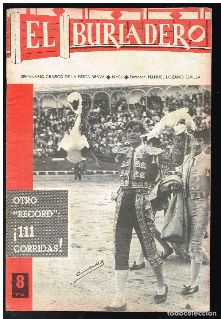 Tauromaquia: EL BURLADERO N&ordm; 86. SEMANARIO GR&aacute;FICO DE LA FIESTA BRAVA - 1965