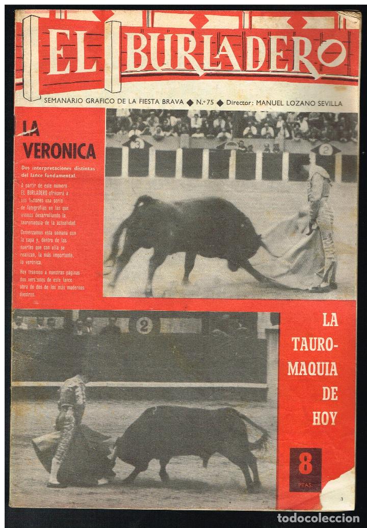 Tauromaquia: EL BURLADERO N&ordm; 75. SEMANARIO GR&aacute;FICO DE LA FIESTA BRAVA - 1965