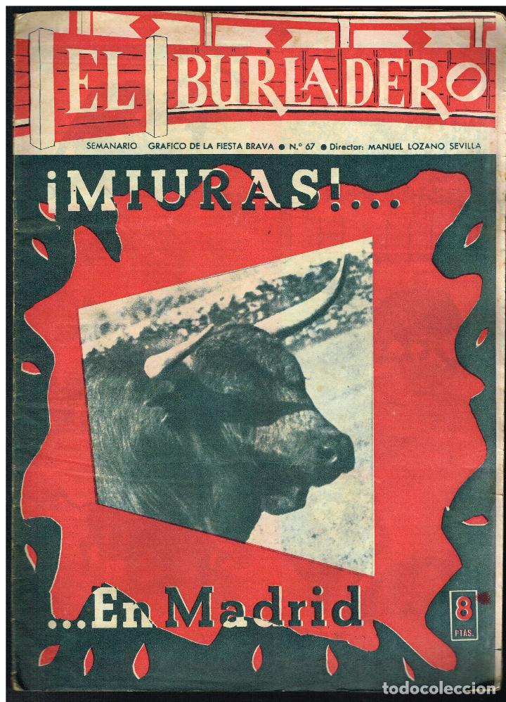 Tauromaquia: EL BURLADERO N&ordm; 67. SEMANARIO GR&Aacute;FICO DE LA FIESTA BRAVA - 1965