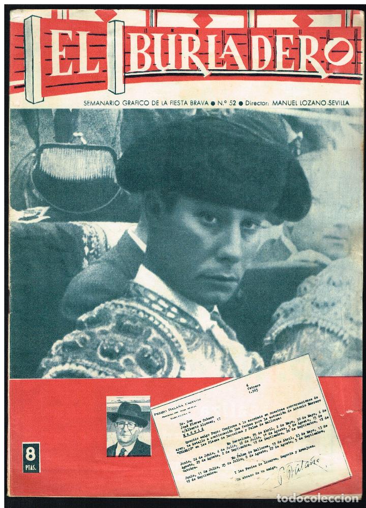 Tauromaquia: EL BURLADERO N&ordm; 52. SEMANARIO GR&Aacute;FICO DE LA FIESTA BRAVA - 1965