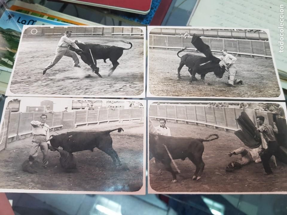 Tauromaquia: ANTIGUAS FOTOGRAFIAS SECUENCIA TORERO ESPONTANEO PLAZA DE TOROS