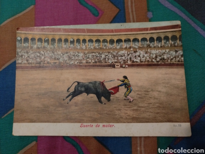 Tauromachie: POSTAL TOROS SUERTE DE MATAR