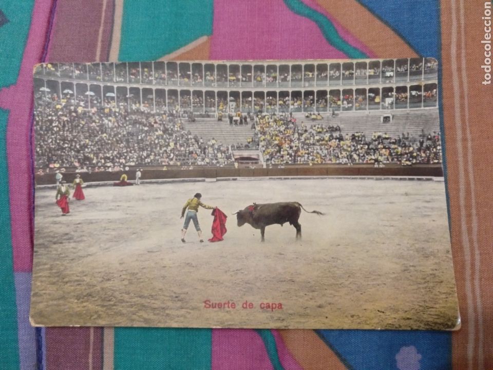 Tauromachie: POSTAL TOROS SUERTE DE CAPA