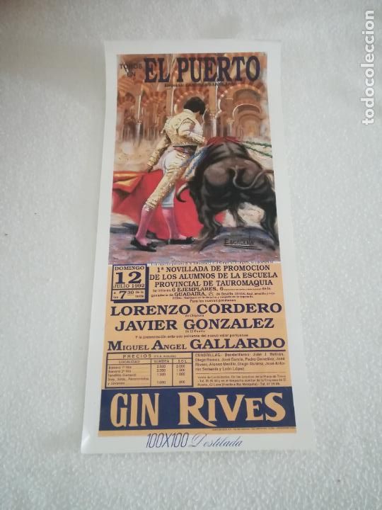 Tauromaquia: CARTEL DE TOROS. PLAZA TOROS EL PUERTO SANTA MARIA. 1992. LORENZO CORDERO, JAVIER GONZALEZ, GALLARDO