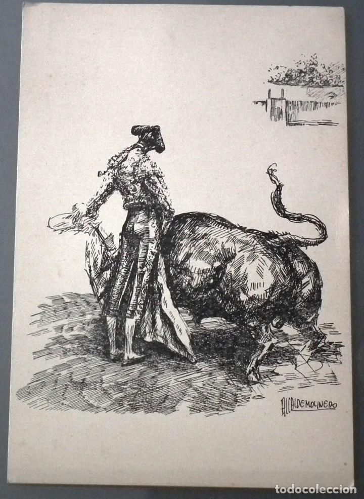 Tauromaquia: POSTAL MANOLETE - VISTO POR ALCALDE MOLINERO - VER&Oacute;NICA - AGOSTO (1947)