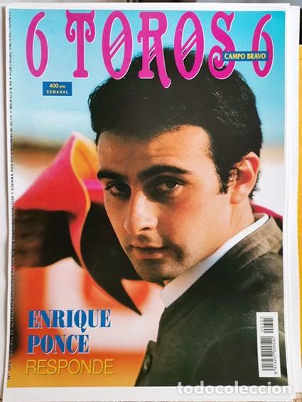 Tauromaquia: REPRODUCCION SOBRE PAPEL ESTUCADO RECORTE PORTADA DE 6 TOROS 6 ENRIQUE PONCE - REPTORO-065