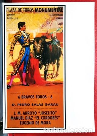 Tauromaquia: REPRODUCCION SOBRE PAPEL ESTUCADO CARTEL JOSELITO, EL CORDOBES, EUGENIO DE MORA - REPTORO-154