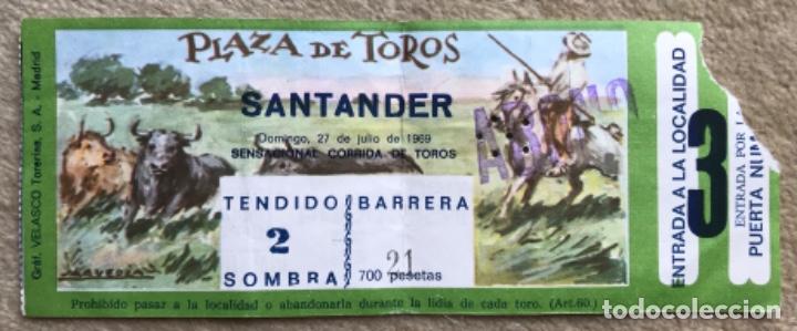 Tauromaquia: Entrada Plaza de Toros de Santander - Sensacional Corrida - 27 Julio 1969