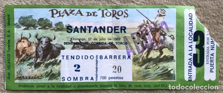 Tauromaquia: Entrada Plaza de Toros de Santander - Sensacional Corrida - 27 Julio 1969