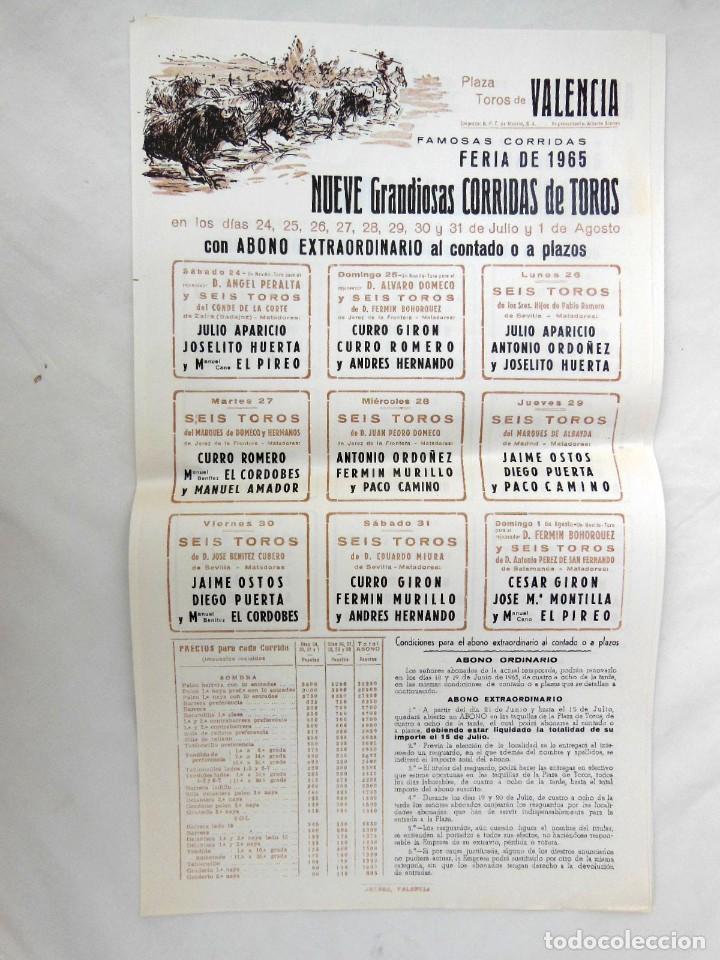 Tauromaquia: VALENCIA, FERIA DE JULIO 1965