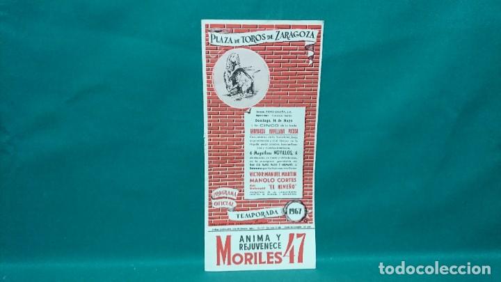 Tauromaquia: PLAZA DE TOROS DE ZARAGOZA, PROGRAMA OFICIAL 1967, COMPLETO, EL NIME&Ntilde;O, MANOLO CORTES, V&Iacute;CTOR MANUEL