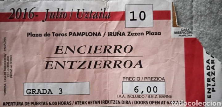 Tauromaquia: ENTRADA ENCIERRO DE SAN FERM&Iacute;N 2016