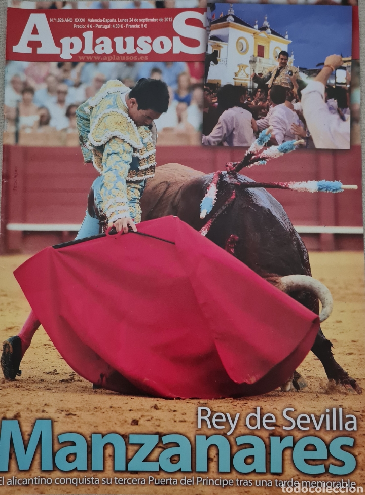 Stierkampf: APLAUSOS N&deg; 1.828 24 DE SEPTIEMBRE 2012, REVISTA TAURINA
