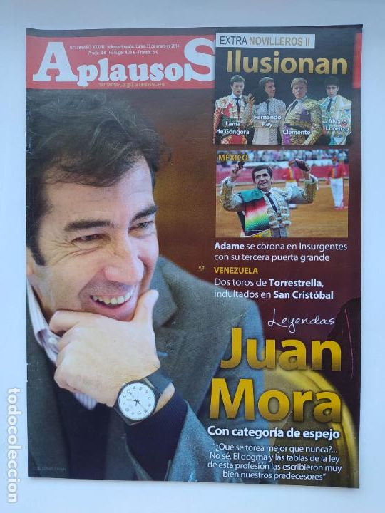 Stierkampf: REVISTA TAURINA APLAUSOS. N&ordm; 1896. 27 ENERO 2014. JUAN MORA. TDKC125