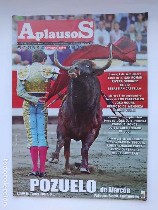 Tauromaquia: REVISTA TAURINA APLAUSOS. N&ordm; 1509. 28 AGOSTO 2006 POZUELO DE ALARCON. TDKC126