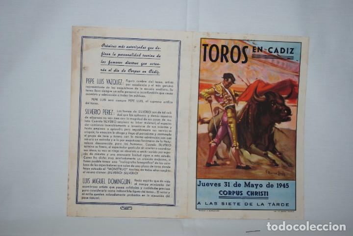Stierkampf: PLAZA DE TOROS DE CADIZ, CORPUS CHRISTI 1945 .