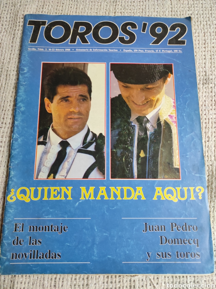 Tauromaquia: REVISTA TOROS ' 92 N &deg; 2 - QUIEN MANDA AQU&Iacute; ? TOROS - TAUROMAQUIA