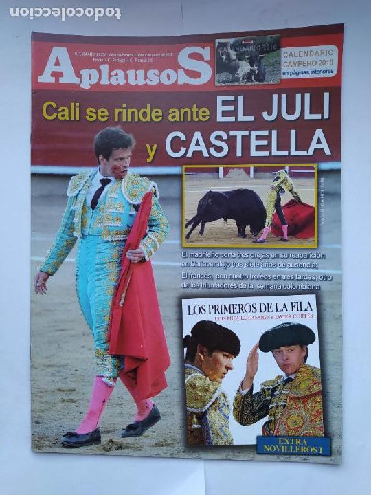 Tauromaquia: Revista Aplausos N&ordm; 1684. 4 de enero de 2010. Semanario taurino. El juli y Castell&aacute;. TDKC131