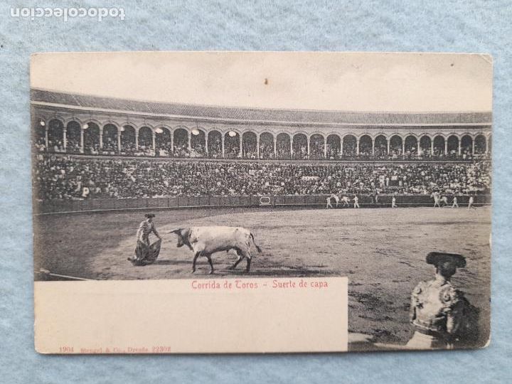 Tauromaquia: Postal antigua Toros. Suerte de Capa. - Foto 1
