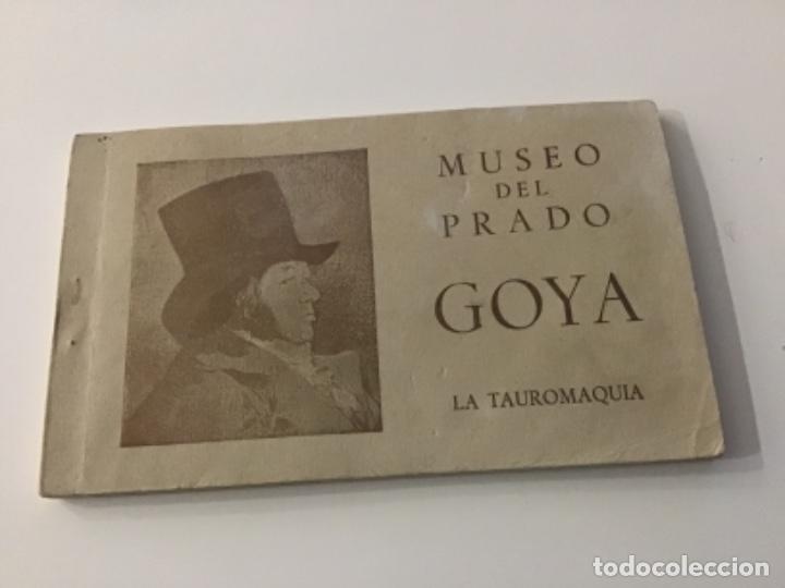 Tauromaquia: Perfecto block antiguo con 16 postales Goya Tauromaquia.Museo del Prado.