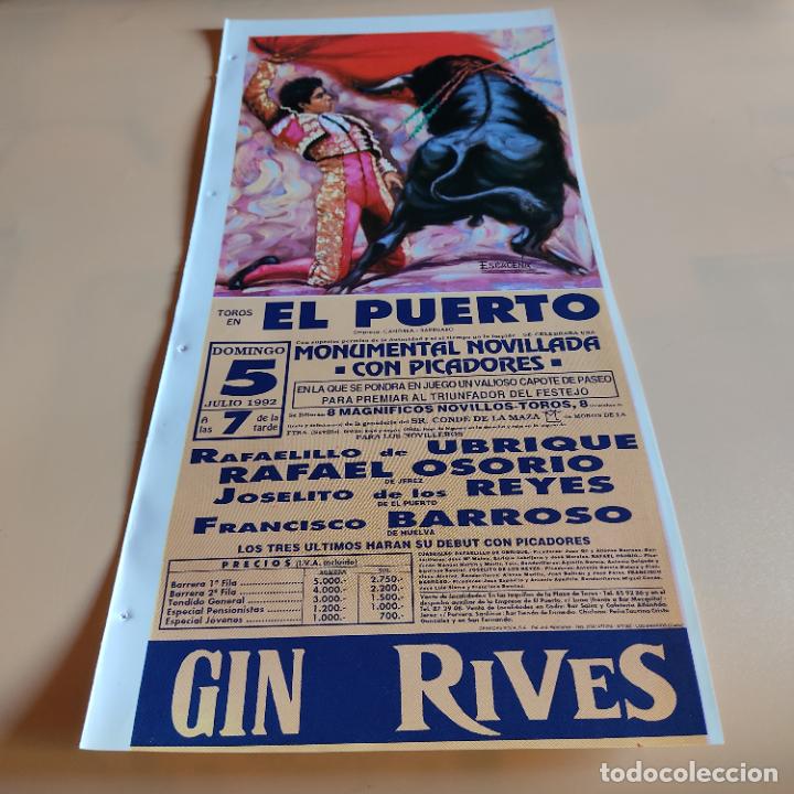 Tauromaquia: EL PUERTO 1992.RAFAELILLO DE UBRIQUE.RAFAEL OSORIO.FRANCISCO BARROSO.JOSELITO DE LOS REYES.