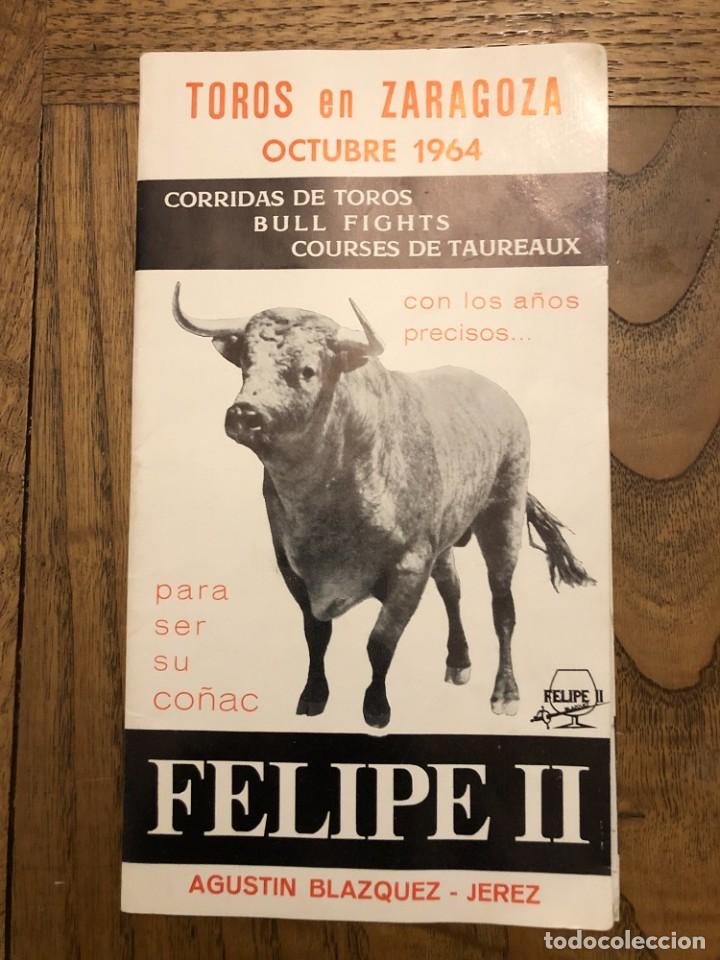 Tauromaquia: PROGRAMAS TOROS EN ZARAGOZA, OCTUBRE DE 1964 - Foto 1