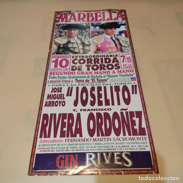 Tauromaquia: MARBELLA 1997.JOSE MIGUEL ARROYO&rdquo;JOSELITO&rdquo;.FRANCISCO RIBERA ORDO&Ntilde;EZ.TOROS DEL TOREO.MEDIDAS: 45 X 21