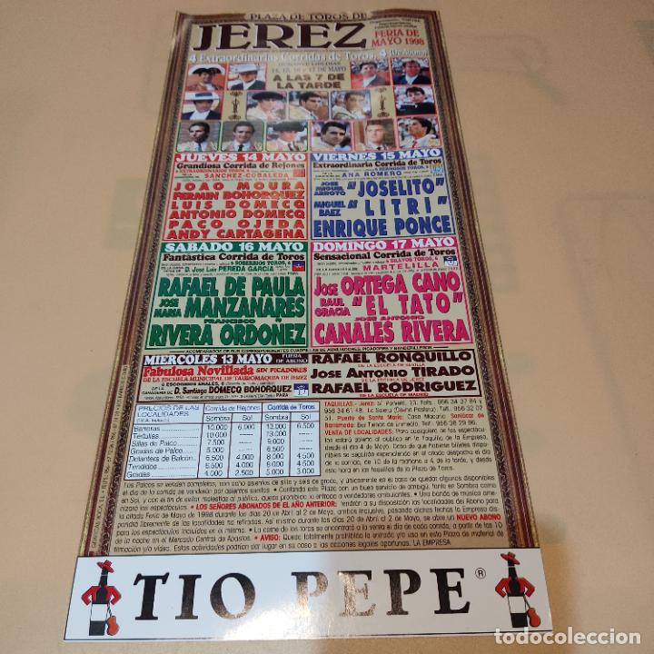 Tauromaquia: JEREZ 1998.ORTEGA CANO.LITRI.ENRIQUE PONCE.RAFAEL DE PAULA.CANALES RIBERA.EL TATO.JOSELITO.