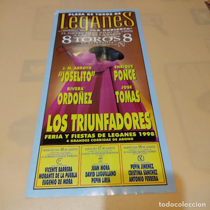 Tauromaquia: LEGANES 1998.ENRIQUE PONCE.JOSE TOMAS.JOSELITO.RIVERA ORDO&Ntilde;EZ.TOROS DE BUENAVISTA.