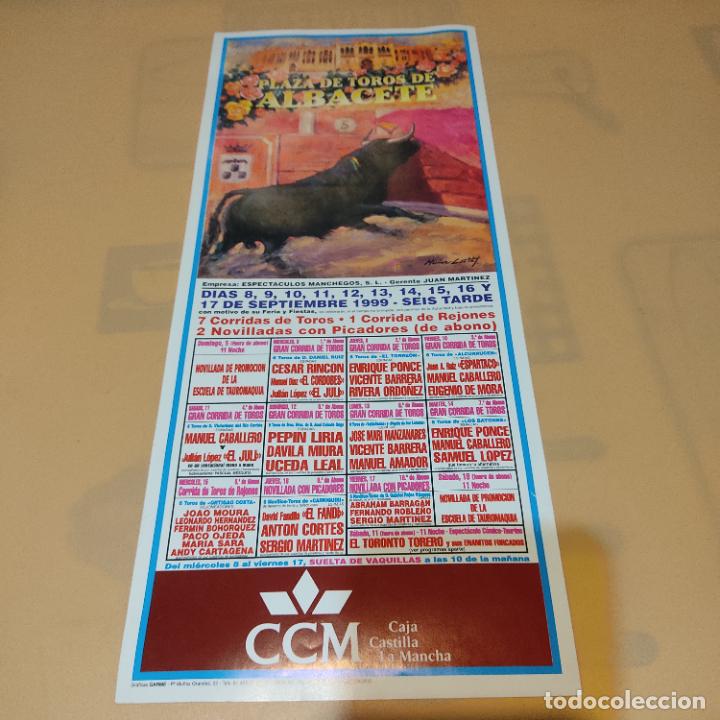 Tauromaquia: ALBACETE 1999.EL JULI.EL CORDOBES.RIVERA ORDO&Ntilde;EZ.SAMUEL LOPEZ.ESPARTACO.ENRIQUE PONCE.