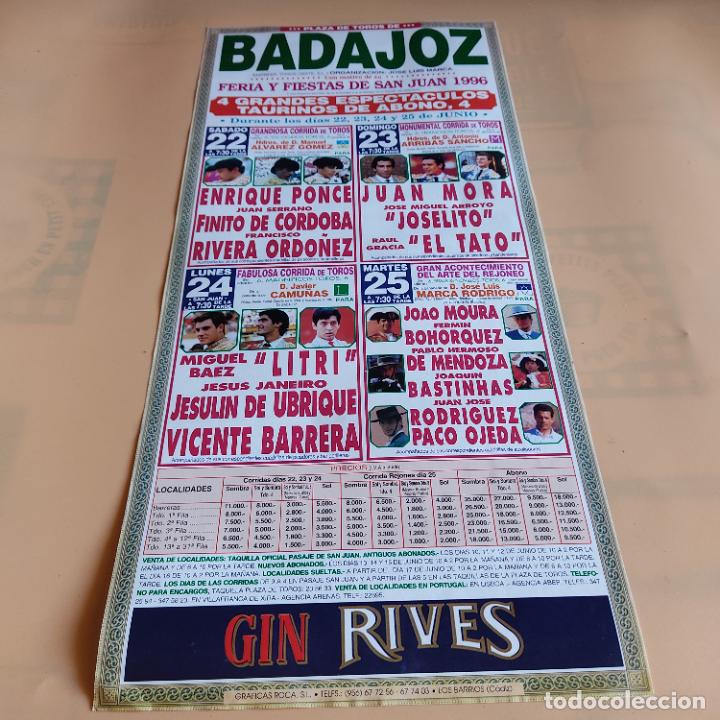 Tauromaquia: BADAJOZ 1996.EL TATO.JOSELITO.ENRIQUE PONCE.FINITO DE CORDOBA.RIVERA ORDO&Ntilde;EZ.JUAN MORA.