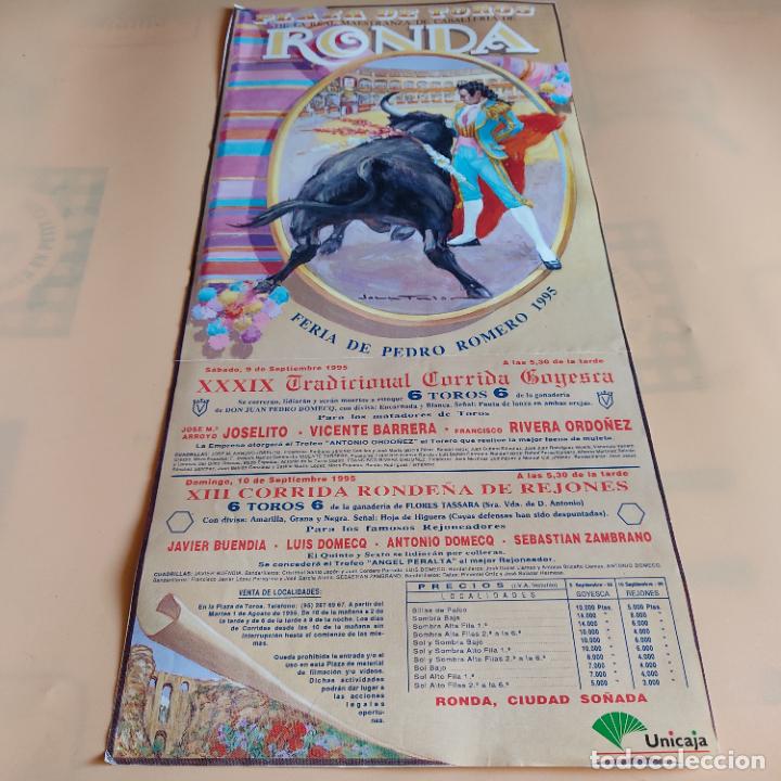 Tauromaquia: RONDA 1995.RIVERA ORDO&Ntilde;EZ.JOSELITO.VICENTE BARRERA.TOROS DE D. JUAN PEDRO DOMECQ.