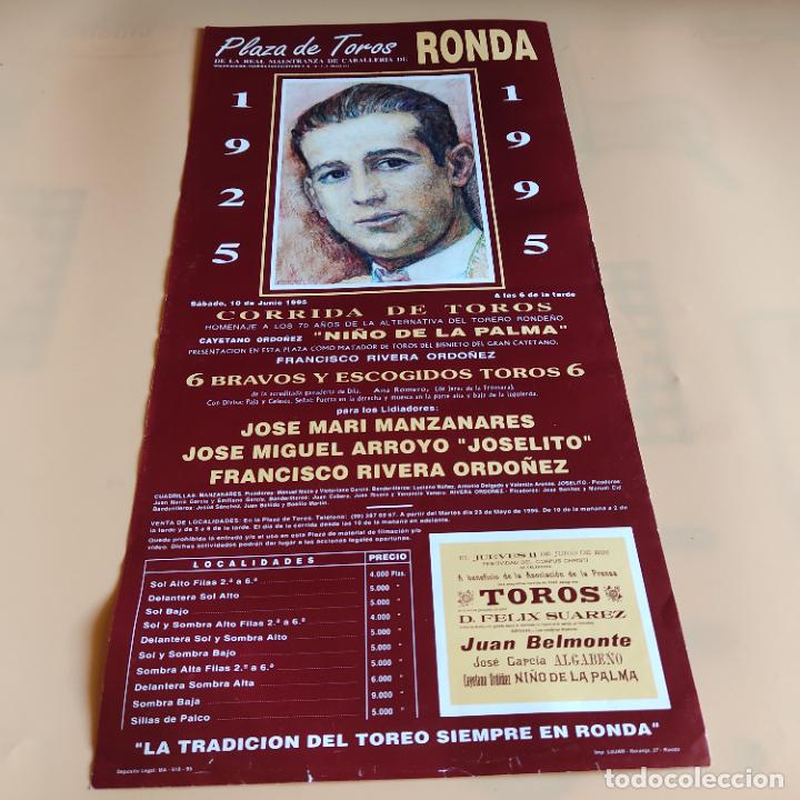 Tauromaquia: RONDA 1995.JOSE MARI MANZANARES.JOSELITO.FRANCISCO RIVERA ORDO&Ntilde;EZ.TOROS DE D&ordf; ANA ROMERO.