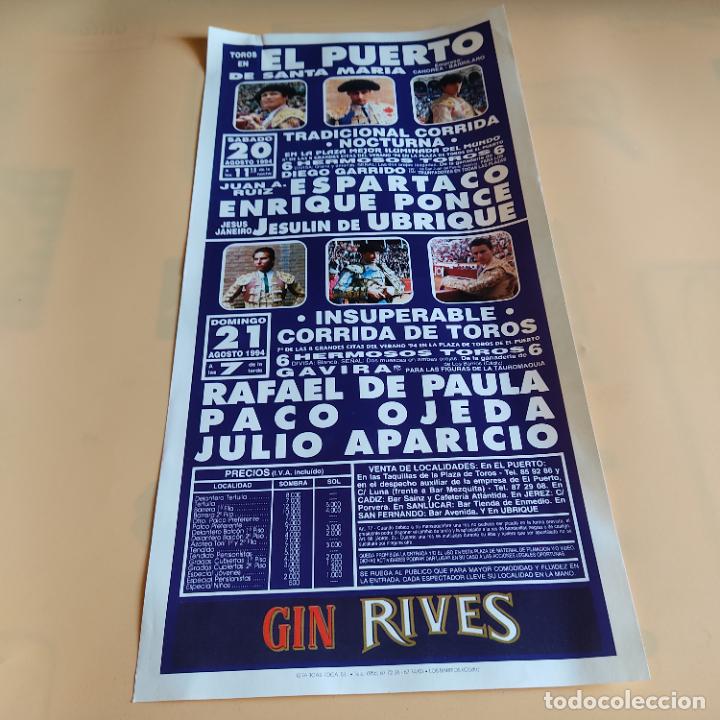 Tauromaquia: EL PUERTO 1994.RAFAEL DE PAULA.PACO OJEDA.JULIO APARICIO.ESPARTACO.ENRIQUE PONCE. JESULIN DEUBRIQUE.