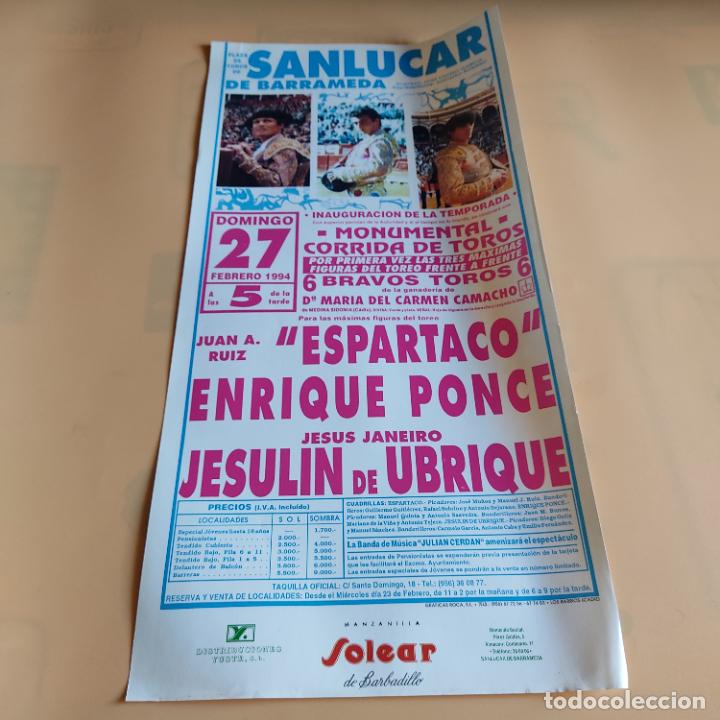 Tauromaquia: SANLUCAR DE BARRAMEDA 1994.ESPARTACO.ENRIQUE PONCE.JESULIN DE UBRIQUE.